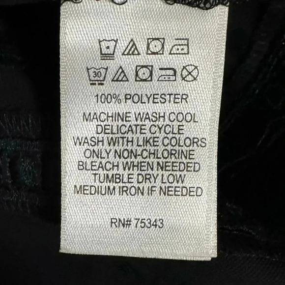 Cynthia Rowley Black Shift Dress Short Sleeve Crochet Hem Gold Zipper Size 8 - Picture 9 of 13